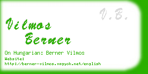 vilmos berner business card